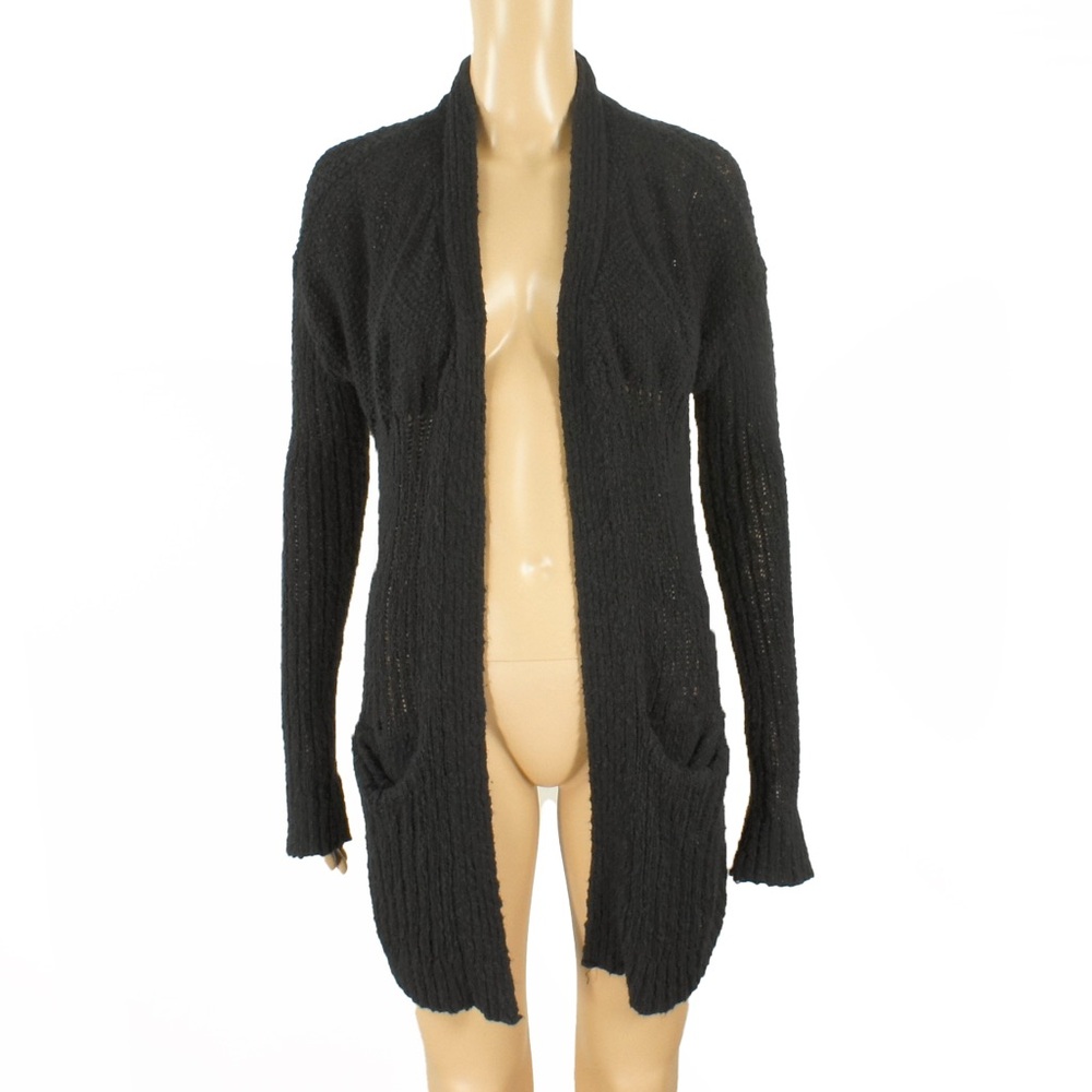 Vintage Y2K 2000s Triple Five Soul Crochet Knit Grunge Long Cardigan Sweater